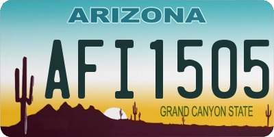 AZ license plate AFI1505