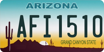 AZ license plate AFI1510