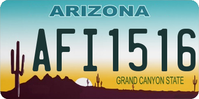 AZ license plate AFI1516