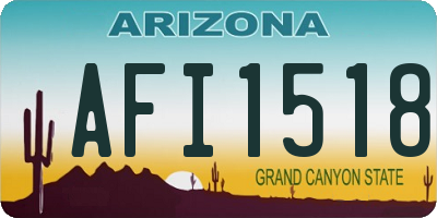 AZ license plate AFI1518