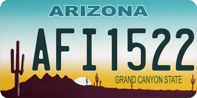 AZ license plate AFI1522