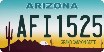 AZ license plate AFI1525