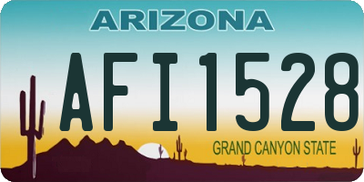 AZ license plate AFI1528