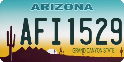 AZ license plate AFI1529