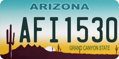 AZ license plate AFI1530
