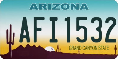 AZ license plate AFI1532