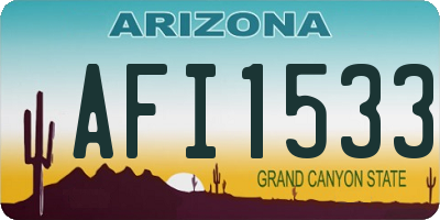 AZ license plate AFI1533
