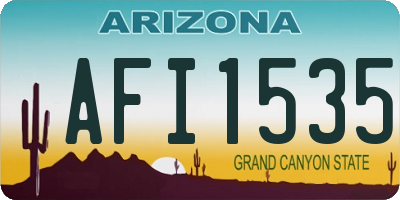 AZ license plate AFI1535