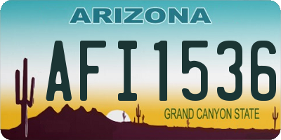 AZ license plate AFI1536