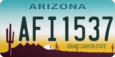 AZ license plate AFI1537