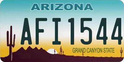 AZ license plate AFI1544