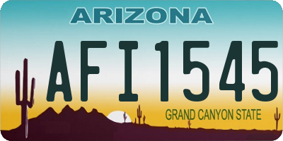 AZ license plate AFI1545