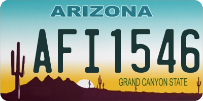 AZ license plate AFI1546