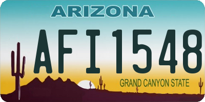 AZ license plate AFI1548