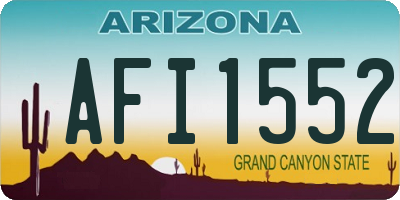 AZ license plate AFI1552