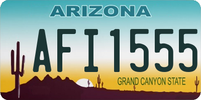 AZ license plate AFI1555