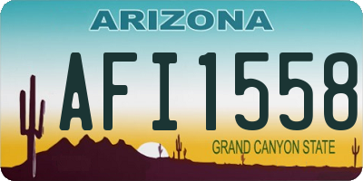 AZ license plate AFI1558