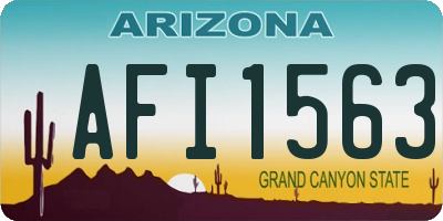 AZ license plate AFI1563