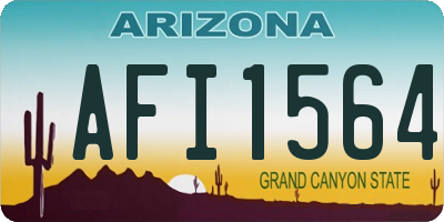 AZ license plate AFI1564