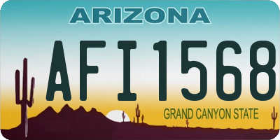AZ license plate AFI1568