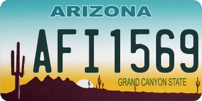 AZ license plate AFI1569