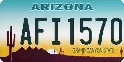 AZ license plate AFI1570