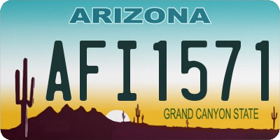 AZ license plate AFI1571