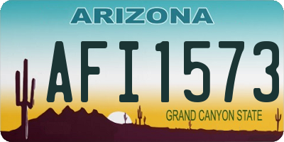 AZ license plate AFI1573