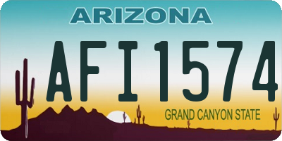 AZ license plate AFI1574