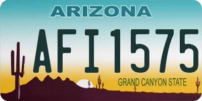 AZ license plate AFI1575