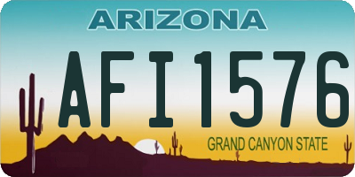 AZ license plate AFI1576