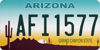 AZ license plate AFI1577