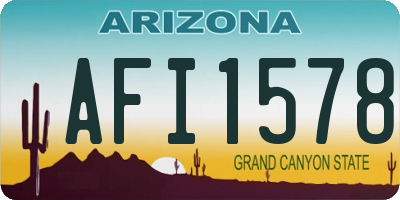 AZ license plate AFI1578