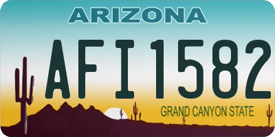 AZ license plate AFI1582
