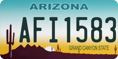 AZ license plate AFI1583