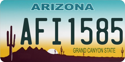 AZ license plate AFI1585