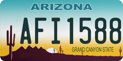 AZ license plate AFI1588