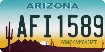 AZ license plate AFI1589