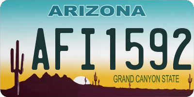 AZ license plate AFI1592