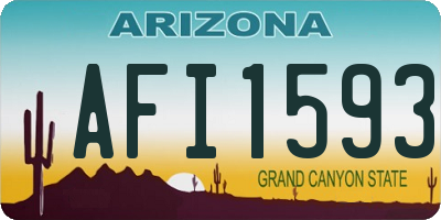 AZ license plate AFI1593