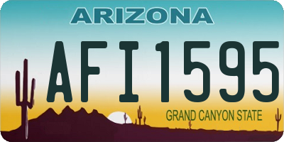 AZ license plate AFI1595