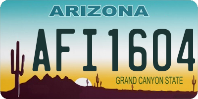 AZ license plate AFI1604