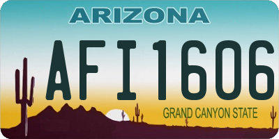 AZ license plate AFI1606