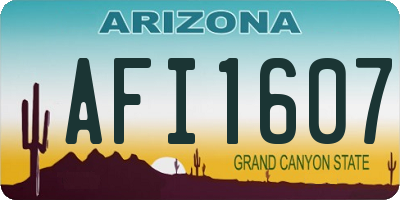 AZ license plate AFI1607