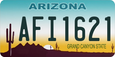 AZ license plate AFI1621