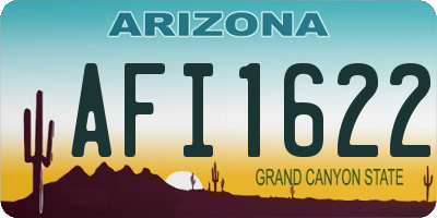 AZ license plate AFI1622