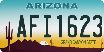 AZ license plate AFI1623