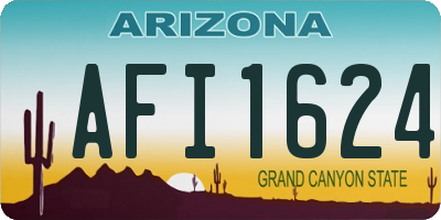 AZ license plate AFI1624