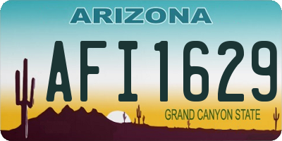 AZ license plate AFI1629
