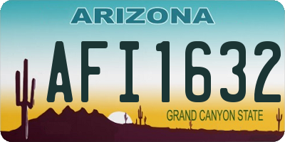AZ license plate AFI1632